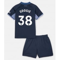 Tottenham Hotspur Destiny Udogie #38 Vonkajší Detský futbalový dres 2023-24 Krátky Rukáv (+ trenírky)